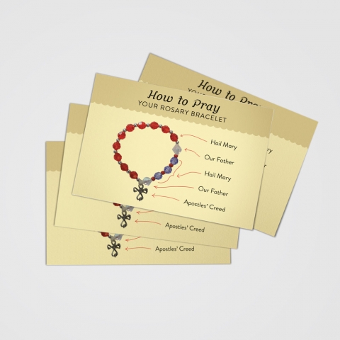 Rosary Bracelet card.